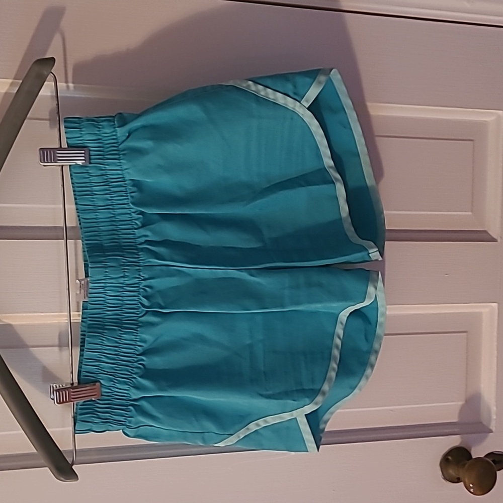 Athletic Works Aqua Blue Shorts, Fully-Lined With Drawstring XS